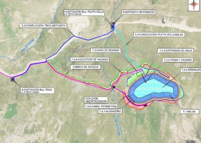 Redacción del proyecto constructivo para la ejecución de las obras relativas a la captación de agua y balsa de regulación con destino a innivación artificial en la estación de esquí de Cerler zona CASTANESA (Huesca).  (1464)